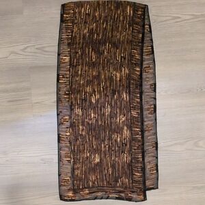 Chic Sheer Brown and Black Scarf